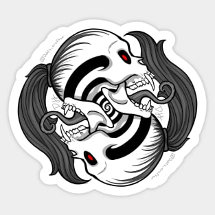 Spiral Skull Sticker